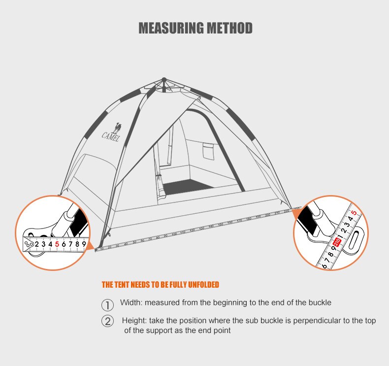 Cheap Goat Tents Golden Camel Outdoor 6 People Camping Tent Quick build Glass Pole Waterproof Sunshade Rainproof Family Tents Camping Suppies   